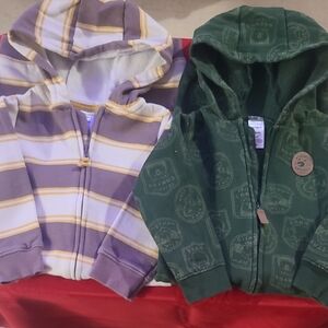 Carter's Kids Hoodies in Cream and Green